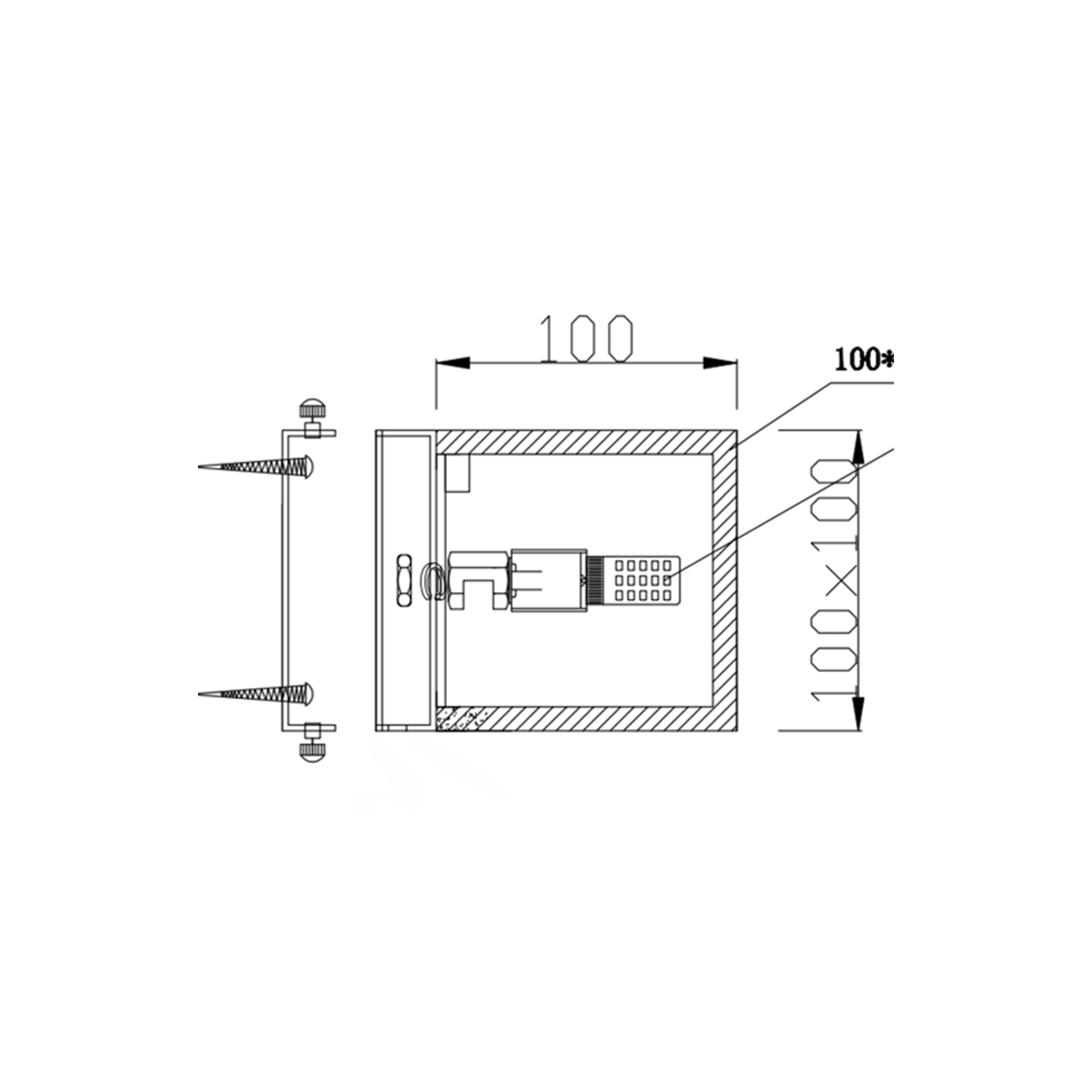 Cuben wall lamp