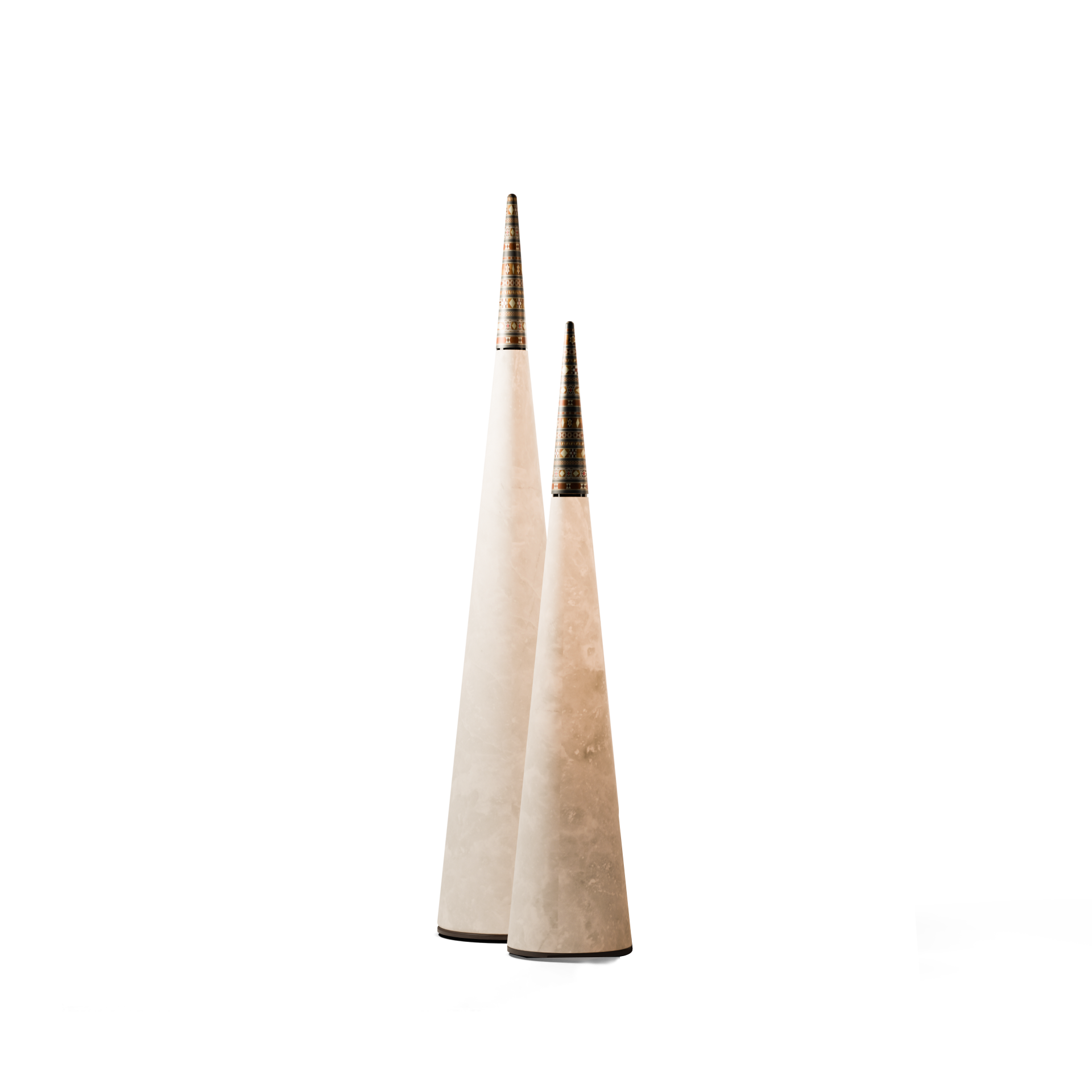 CHAM SPIRES — Sculptural Alabaster Pendant Light