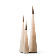 CHAM SPIRES — Sculptural Alabaster Pendant Light