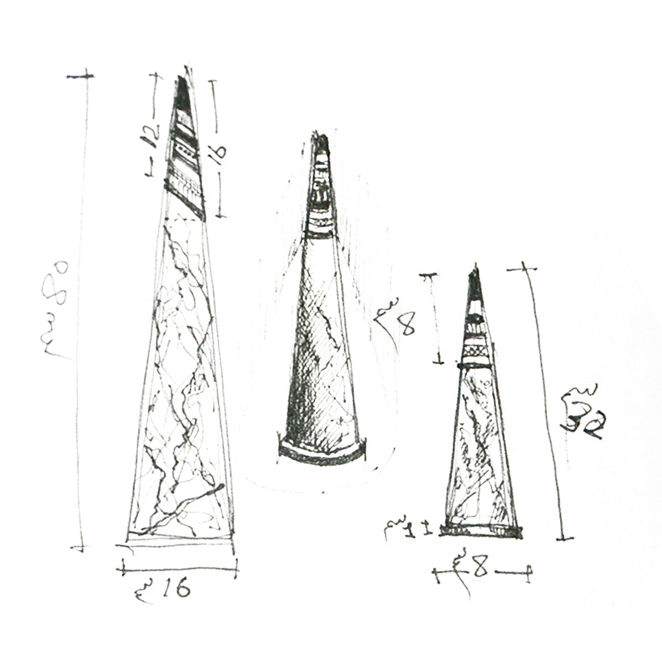 CHAM SPIRES — Sculptural Alabaster Pendant Light