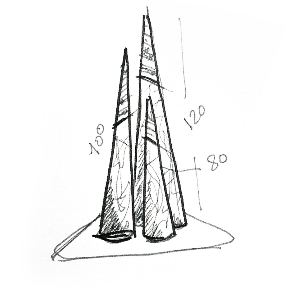 CHAM SPIRES — Sculptural Alabaster Pendant Light